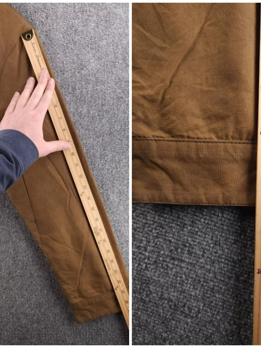 Barbour TOLK Sample Medium Light Brown Waxed Cotton Jacket Men Insulated Coat